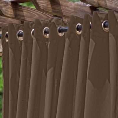 Milk Chocolate Extra Wide Outdoor Curtain 96" Long   